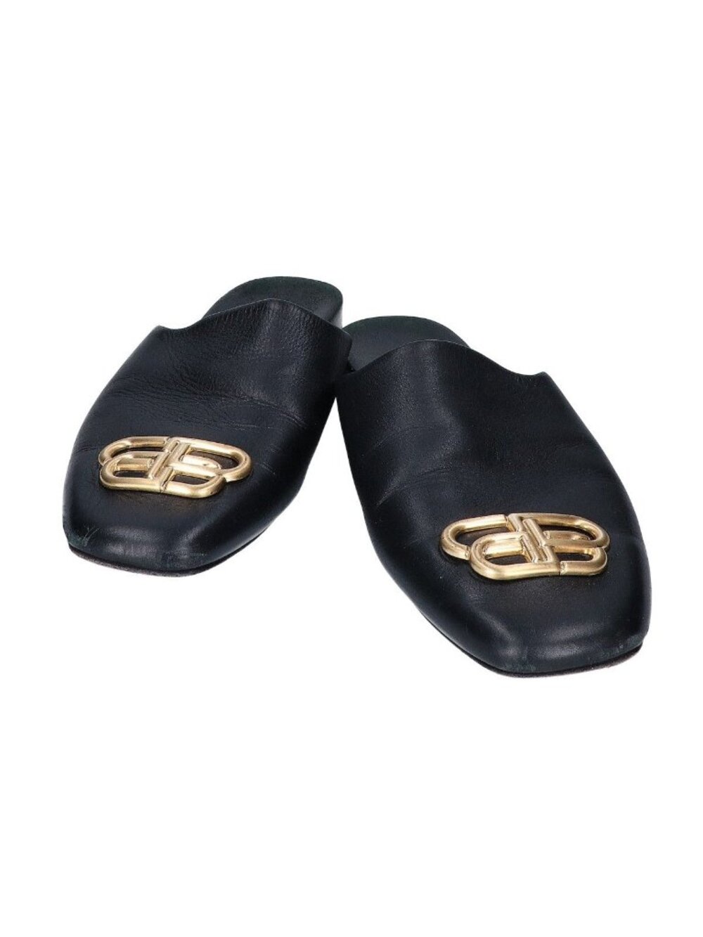 Balenciaga BB Logo Leather Sandals